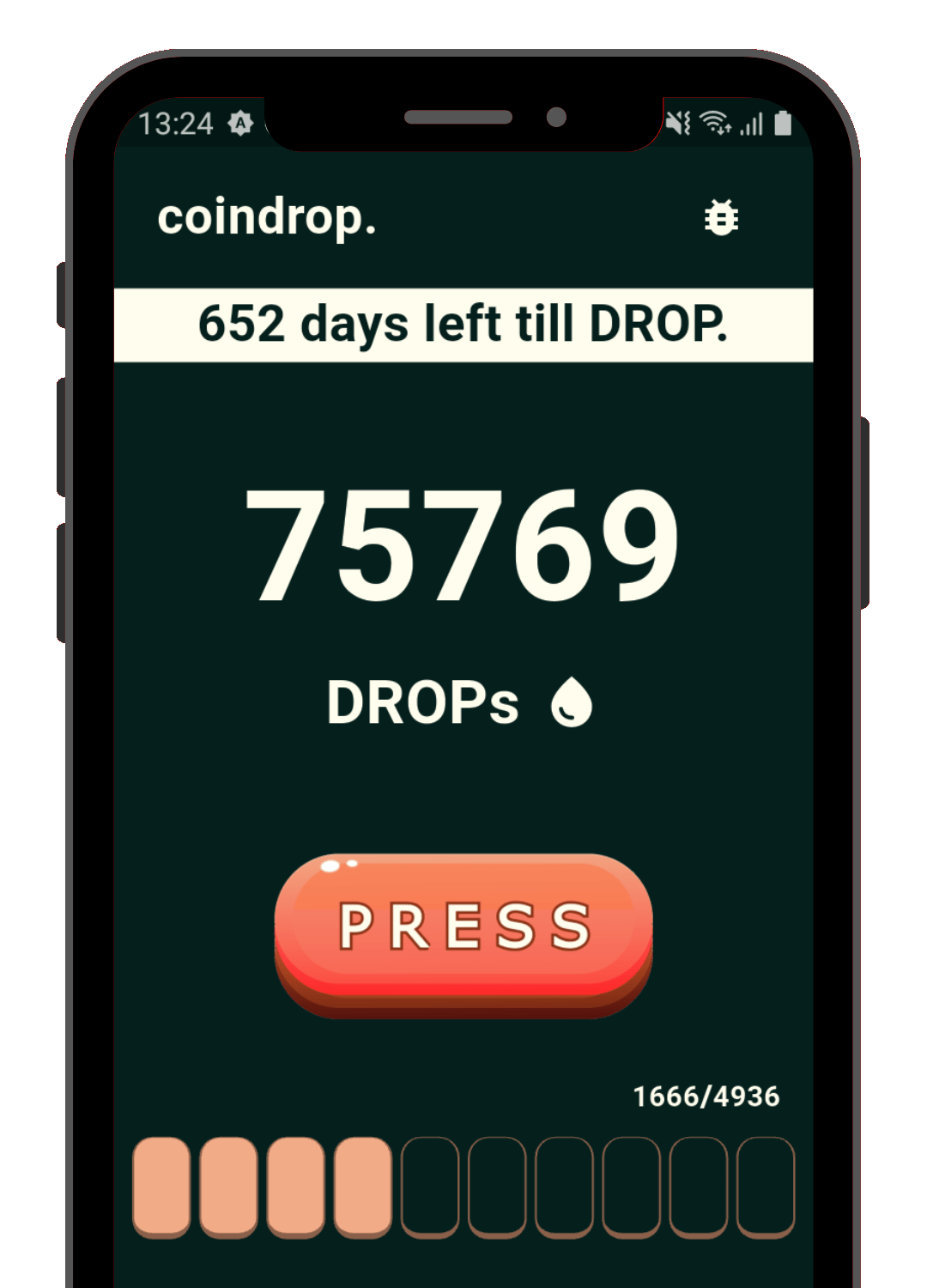 CoinDrop App Home Page for Crypto Airdrops